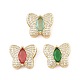 Brass Micro Pave Cubic Zirconia Slide Charms(ZIRC-I068-16G)-1