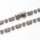 304 billes en acier inoxydable chaînes colliers(NJEW-O066-21)-1