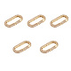 Brass Micro Pave Clear Cubic Zirconia Spring Gate Rings(ZIRC-E164-06G)-2