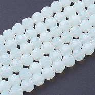 Opalite Beads Strands, Faceted Round, 8mm, Hole: 1mm, about 70~72pcs/strand, 22.6 inch(X-EGLA-J042-8mm-31)