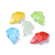 Cellulose Acetate(Resin) Pendants, Leaf, Mixed Color, 25.5x15x4.5~5mm, Hole: 1.2mm(KY-S157-42-M)