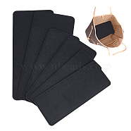 Elite 6Pcs 3 Style Chemical Fiber Felt Bag Bottom Shapers, for Knitting Bag, Women Bags Handmade DIY Accessories, Black, 257~375x110~170x4mm, 2pcs/style(FIND-PH0010-54B)