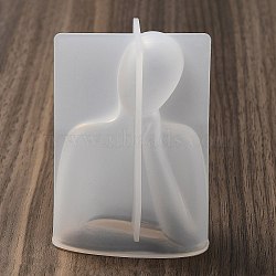 Family Theme DIY Silicone Candle Molds, for Scented Candle Making, Mother, 7.9x5.7x4.6cm(CAND-D001-01B)