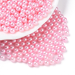 Imitation Pearl Acrylic Beads, No Hole, Round, Pink, 6mm, about 5000pcs/bag(OACR-S011-6mm-Z4)