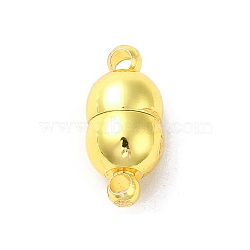 Rack Plating Brass Magnetic Clasps, Long-Lasting Plated, Golden, 15.5x7x7mm, Hole: 1.8mm(KK-D100-14G)