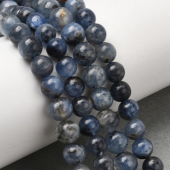 Natural Kyanite/Cyanite/Disthene Beads Strands, Round, 6~6.5mm, Hole: 0.8mm, about 62~63pcs/strand, 15~15.24''(38.1~38.7cm)