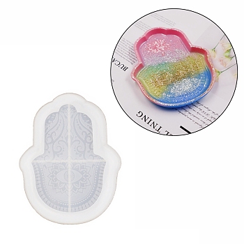 Hamsa Hand Display Decoration Silicone Molds, for UV Resin, Epoxy Resin Craft Making, Ghost White, 153x125x20mm