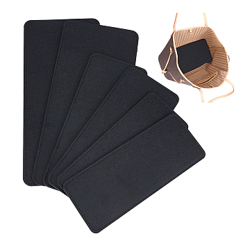 Elite 6Pcs 3 Style Chemical Fiber Felt Bag Bottom Shapers, for Knitting Bag, Women Bags Handmade DIY Accessories, Black, 257~375x110~170x4mm, 2pcs/style