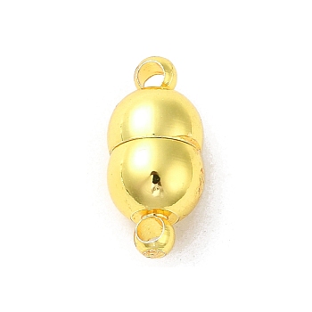 Rack Plating Brass Magnetic Clasps, Long-Lasting Plated, Golden, 15.5x7x7mm, Hole: 1.8mm