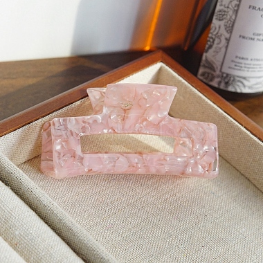 Pink Cellulose Acetate Claw Hair Clips