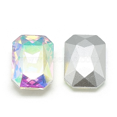 Cabujones de cristal con rhinestone(RGLA-T079-8x10mm-05)-2