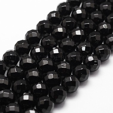 6mm Black Round Black Agate Beads