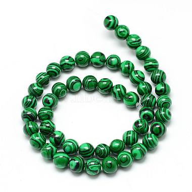 Synthetic Malachite Beads Strands(G-T053-8mm-05)-2