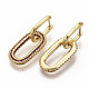 Brass Micro Pave Cubic Zirconia Dangle Hoop Earrings(X-EJEW-S208-070C)-1