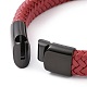 Microfiber Leather Braided Cord Bracelets Braided Cord Bracelets(BJEW-E345-03D)-3