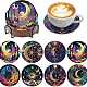 DIY Moon Theme Fancy Scenery Diamond Painting Round Acrylic Cup Mat Kits(DIY-H163-07)-1