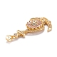 Real 18K Gold Plated Brass Micro Pave Cubic Zirconia Pendants(ZIRC-M114-53G)-3
