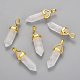 Natural Quartz Crystal Double Terminated Pointed Pendants(X-G-G902-B23)-1
