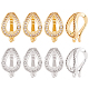 8Pcs 2 Colors Brass Micro Pave Clear Cubic Zirconia Twister Clasp(FIND-BC0004-03)-1