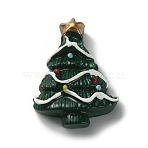 Christmas Theme Opaque Resin Cabochons, Christmas Tree, Gold, 27x20x7.5mm(RESI-WH0029-33A)