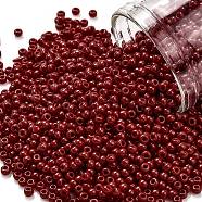 TOHO Round Seed Beads, Japanese Seed Beads, (45) Opaque Pepper Red, 11/0, 2.2mm, Hole: 0.8mm, about 1103pcs/10g(X-SEED-TR11-0045)