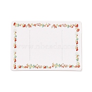 Rectangle Paper Hair Clip Display Cards, Hair Bow Holder Cards, Hair Accessories Supplies, White, Floral Pattern, 5x7x0.03cm(DIY-B061-02C)