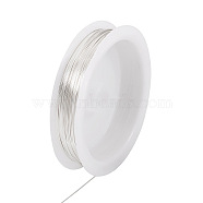 Copper Wire, Round, for Jewelry Making, Silver, 24 Gauge, 0.5mm, about 75.46 Feet(23m)/Roll(CWIR-TAC0002-01C-S)