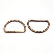 Iron D Rings, Buckle Clasps, For Webbing, Strapping Bags, Garment Accessories, Antique Bronze, 30x46x3.8mm(IFIN-WH0061-03G-AB)