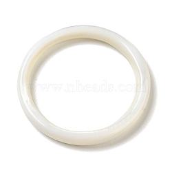 Natural White Shell Linking Ring, Ring, WhiteSmoke, 33x3.5mm, Inner Diameter: 26mm(SSHEL-M022-06C)