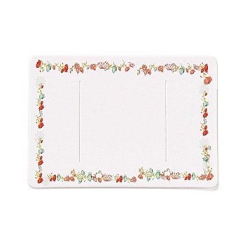 Rectangle Paper Hair Clip Display Cards, Hair Bow Holder Cards, Hair Accessories Supplies, White, Floral Pattern, 5x7x0.03cm