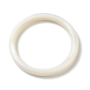 Natural White Shell Linking Ring, Ring, WhiteSmoke, 33x3.5mm, Inner Diameter: 26mm