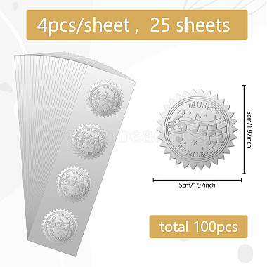 Custom Round Silver Foil Embossed Picture Stickers(DIY-WH0503-006)-2