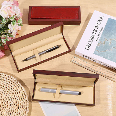 Rectangle PU Leather Single Pen Storage Boxes(AJEW-WH0886-10)-5
