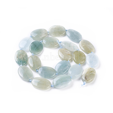 17mm Oval Aquamarine Beads