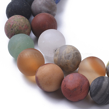 Natural Mixed Gemstone Beads Strands(G-F668-09-10mm)-3