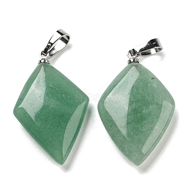 pendentifs naturels aventurine verte(G-C066-03F)-2