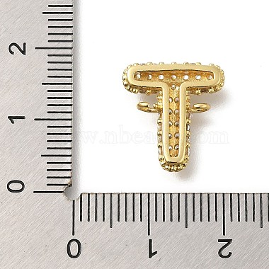 Brass Micro Pave Cubic Zirconia Letter Links(KK-I717-04T)-3