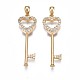 Brass Micro Pave Clear Cubic Zirconia Pendants(KK-N232-229)-1