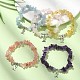 Natural & Synthetic Mixed Gemstone Chips Beaded Stretch Bracelets(BJEW-JB09586)-5
