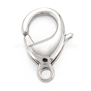 304 Stainless Steel Lobster Claw Clasps, Parrot Trigger Clasps, Stainless Steel Color, 25x16.5x5mm, Hole: 3mm(STAS-C024-06P)