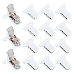Iron Anti-slip Cloth Clips, Bed Sheet Hold Down Clip, with Foam Cover, White, 4x3.7x1.1cm(AJEW-WH0326-28)