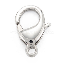 Non-Tarnish 304 Stainless Steel Lobster Claw Clasps, Parrot Trigger Clasps, Stainless Steel Color, 25x16.5x5mm, Hole: 3mm(STAS-C024-06P)