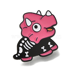 Dinosaur Enamel Pins, Alloy Brooches for Backpack Clothes, Cerise, 27x30mm(JEWB-Q009-03A)