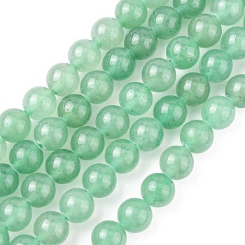Natural Green Aventurine Beads Strands, Round, Light Green, 8mm, Hole: 1mm
