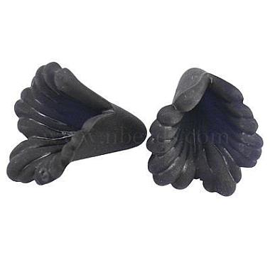 12mm Black Flower Acrylic Beads