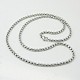 304 Stainless Steel Necklaces Men's Rolo Chain Necklaces(NJEW-H411-95)-1