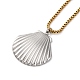 304 Stainless Steel Summer Beach Pendant Box Chain Necklaces(NJEW-K389-01GP-03)-3