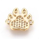 Brass Micro Pave Cubic Zirconia Links(X-ZIRC-F088-028G)-2