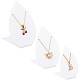 3Pcs 3 Sizes Opaque Acrylic Slant Back Necklace Display Stands(NDIS-WH0012-13)-1