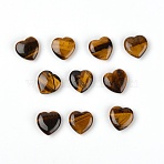 Natural Tiger Eye Heart Palm Stone, Pocket Stone for Energy Balancing Meditation, 19.5x20x7mm(G-WH0008-11)